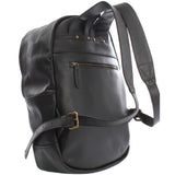 Rucksack Lederrucksack Freizeitrucksack Damen Herren Leder schwarz LE1009