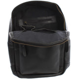 Rucksack Lederrucksack Freizeitrucksack Damen Herren Leder schwarz LE1009