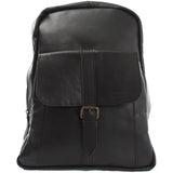 Rucksack Lederrucksack Freizeitrucksack Damen Herren Leder schwarz LE1016