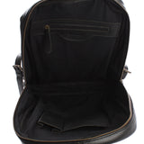 Rucksack Lederrucksack Freizeitrucksack Damen Herren Leder schwarz LE1016