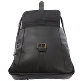 Rucksack Lederrucksack Freizeitrucksack Damen Herren Leder schwarz LE1016