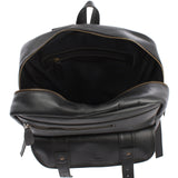 Lederrucksack Freizeitrucksack Wanderrucksack Leder schwarz LE1018