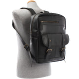 Lederrucksack Freizeitrucksack Wanderrucksack Leder schwarz LE1018