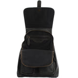 Rucksack Freizeitrucksack vintage Lederrucksack Damen Herren Leder grau LE1008