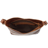 Schultertasche Umhängetasche Handtasche Leder braun LE0065