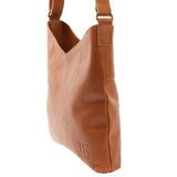 Umhängetasche Damentasche Schultertasche Leder cognac LE0065