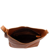 Umhängetasche Damentasche Schultertasche Leder cognac LE0065
