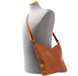 Umhängetasche Damentasche Schultertasche Leder cognac LE0065