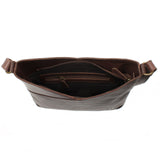 Schultertasche Damentasche Handtasche Leder dunkelbraun LE0065