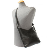 Damentasche Umhängetasche Handtasche Leder schwarz LE0065