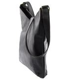 Damentasche Umhängetasche Handtasche Leder schwarz LE0065