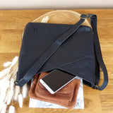 Damentasche Umhängetasche Handtasche Leder schwarz LE0065