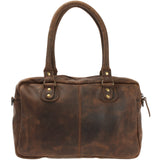 Schultertasche Handtasche Henkeltasche Damen Leder schlamm LE0046