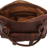 Schultertasche Henkeltasche Damentasche Handtasche Leder braun LE0050