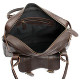 Schultertasche Henkeltasche Damentasche Handtasche Leder dunkelbraun LE0050