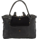 Schultertasche Henkeltasche Damentasche Handtasche Leder grau LE0050