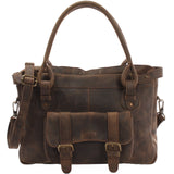 Schultertasche Henkeltasche Damentasche Handtasche Leder schlamm LE0050