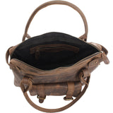 Schultertasche Henkeltasche Damentasche Handtasche Leder schlamm LE0050