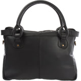 Schultertasche Henkeltasche Damentasche Handtasche Leder schwarz LE0050