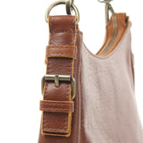 Schultertasche Henkeltasche Damentasche Leder braun LE0063