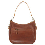 Schultertasche Henkeltasche Damentasche Leder braun LE0063