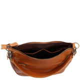 Schultertasche Ledertasche Handtasche Leder cognac LE0063