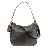 Schultertasche Ledertasche Handtasche Leder dunkelgrau LE0063