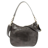 Schultertasche Ledertasche Handtasche Leder dunkelgrau LE0063