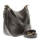 Schultertasche Ledertasche Handtasche Leder dunkelgrau LE0063