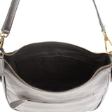 Schultertasche Ledertasche Handtasche Leder dunkelgrau LE0063