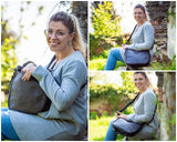 Schultertasche Ledertasche Handtasche Leder dunkelgrau LE0063