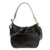 Schultertasche Handtasche Damentasche Leder schwarz LE0063