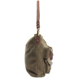 Schultertasche Umhängetasche Ledertasche Veloursleder grün LE0039