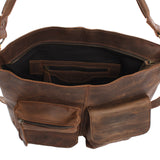 Schultertasche Umhängetasche Ledertasche Leder schlamm LE0039