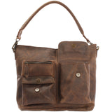 Schultertasche Umhängetasche Ledertasche Leder schlamm LE0039