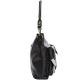Schultertasche Umhängetasche Ledertasche Leder schwarz LE0039