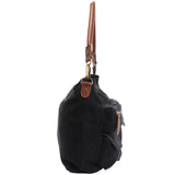 Schultertasche Umhängetasche Ledertasche Veloursleder anthrazit LE0039