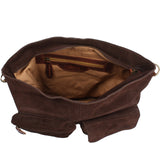 Schultertasche Umhängetasche Ledertasche Veloursleder dunkelbraun LE0039