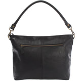 Schultertasche Umhängetasche Ledertasche Leder Damen schwarz LE0062