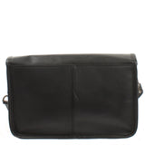 Schultertasche Umhängetasche Damen Leder gewachstes Rindsleder schwarz LE3044