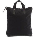 Shopper Henkeltasche Damen Canvas Leder schwarz LE0037