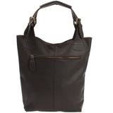 Henkeltasche Schultertasche Shopper Leder dunkelbraun LE0033