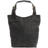 Henkeltasche Ledertasche Damentasche Leder grau LE0033