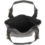 Henkeltasche Ledertasche Damentasche Leder grau LE0033