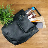 Henkeltasche Ledertasche Damentasche Leder grau LE0033