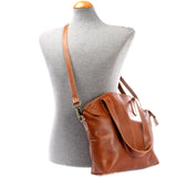 Damentasche Henkeltasche Schultertasche Leder cognac LE0060