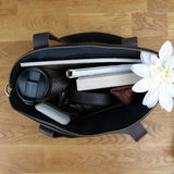 Shopper Schultertasche Damen Handtasche Ledertasche Henkeltasche Leder dunkelbraun LE0060