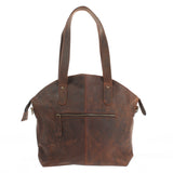 Shopper Schultertasche Damen Handtasche Ledertasche Henkeltasche Leder schlamm LE0060