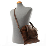 Shopper Schultertasche Damen Handtasche Ledertasche Henkeltasche Leder schlamm LE0060