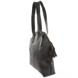 Shopper Schultertasche Damen Handtasche Ledertasche Henkeltasche Leder schwarz LE0060